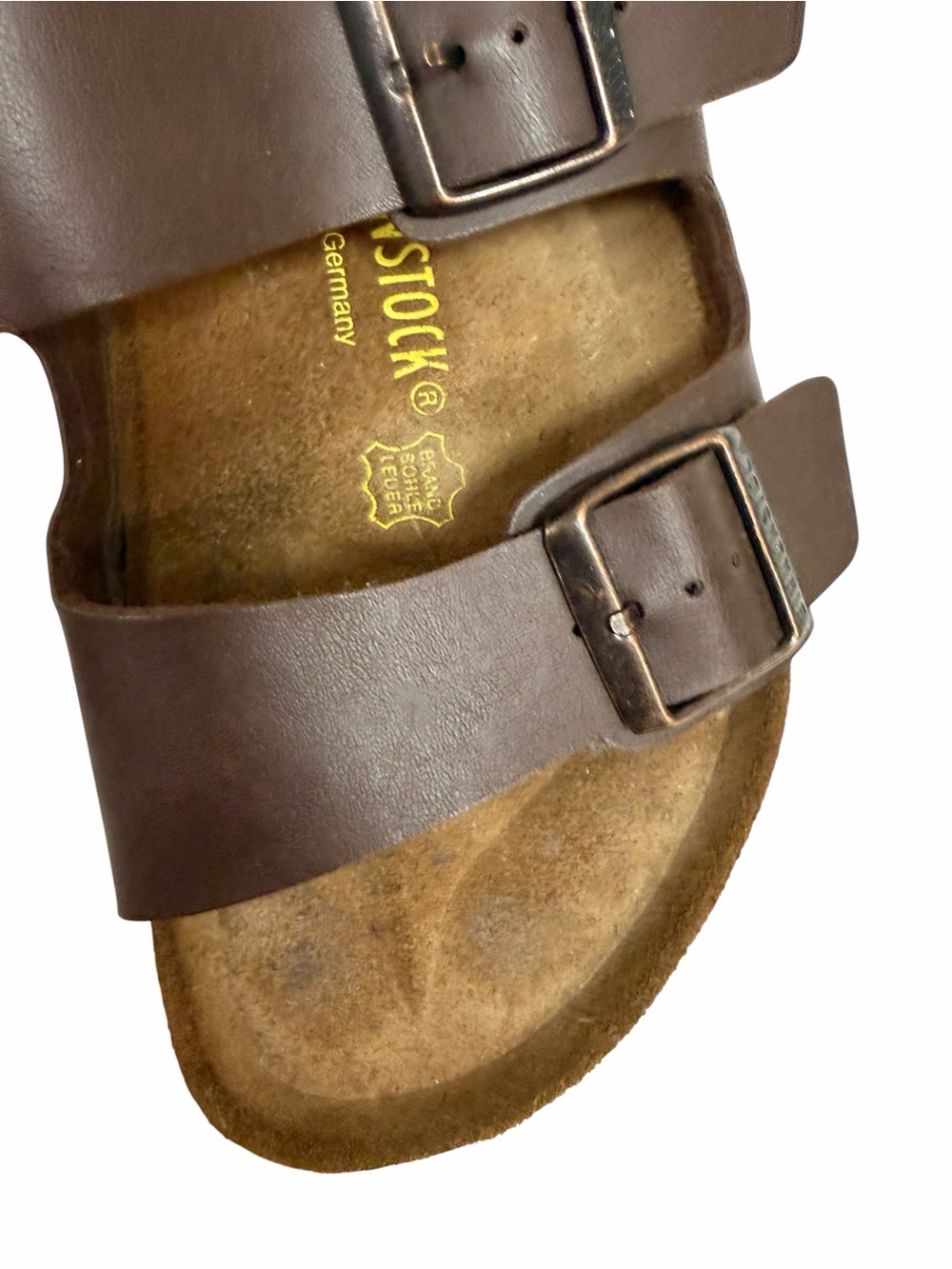 Birkenstock Arizona sandals Leather dark brown color women's size 10 EU 41 - Picture 4 of 9